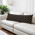 thumbnail image 2 of Black Moroccan Body Pillow Cover 20 x 60 Inch Decorative Pillow Cover Geometric Abstract Art Modern Lumbar Pillowcase Seasonal Rectangle Cushion Case for Couch Sofa Bed Living Room, 2 of 9