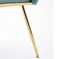 thumbnail image 6 of Luxury Velvet Single Sofa Chair, Modern Dining Chair with Golden Metal Legs, Upholstered Dining Chairs, Accent Desk Chair for Dining Room, Kitchen, Vanity, Living Room(Blue,Set of 2), 6 of 10