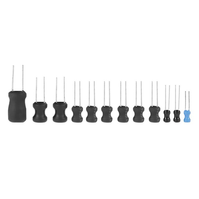 145pcs 10UH, 10mH 12 Valores Inducores de Estrangulamiento Kit Surtido, Pequeños inductors verticales, Alto Auto, Frecuencia de Resonancia, Estructura de Pin Guía para Menos