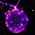 GETFIT 1pcs Luminous Latex Transparent LED Light Up Balloons Colorful