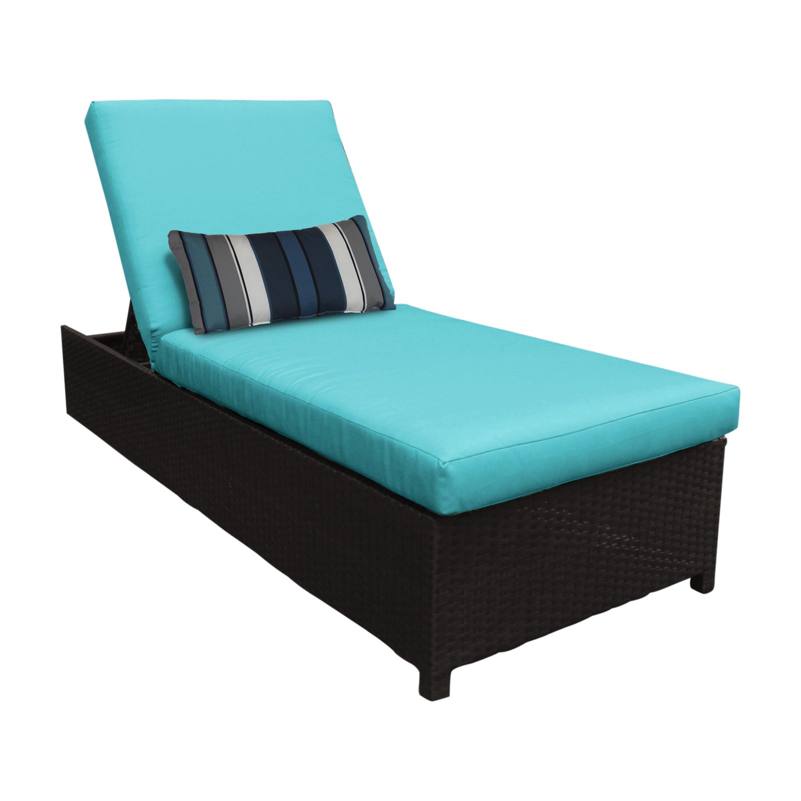 TK Classics Belle Wheeled Wicker Outdoor Chaise Lounge Chair - image 2 of 11