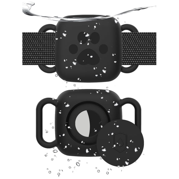 SENHAWK 2 Pack Tile Mate Dog Collar Holder, Waterproof Silicone Protective Case, Compatible with Life360 Tile Tracker 2022 2024, Pet Accessories for Dog Cat