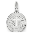thumbnail image 4 of 925 Sterling Silver Baptism Disc Charm Pendant, 4 of 6