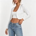 thumbnail image 4 of GigrtiJin Womens Long Sleeve Cardigan Summer Trendy Cropped Cardigan Casual Baggy Solid Color Beach Vacation Cardigan for Womens, 4 of 5