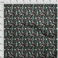 thumbnail image 4 of oneOone Cotton Silk Black Fabric Florals Dress Material Fabric Print Fabric By The Yard 42 Inch Wide-R8, 4 of 6