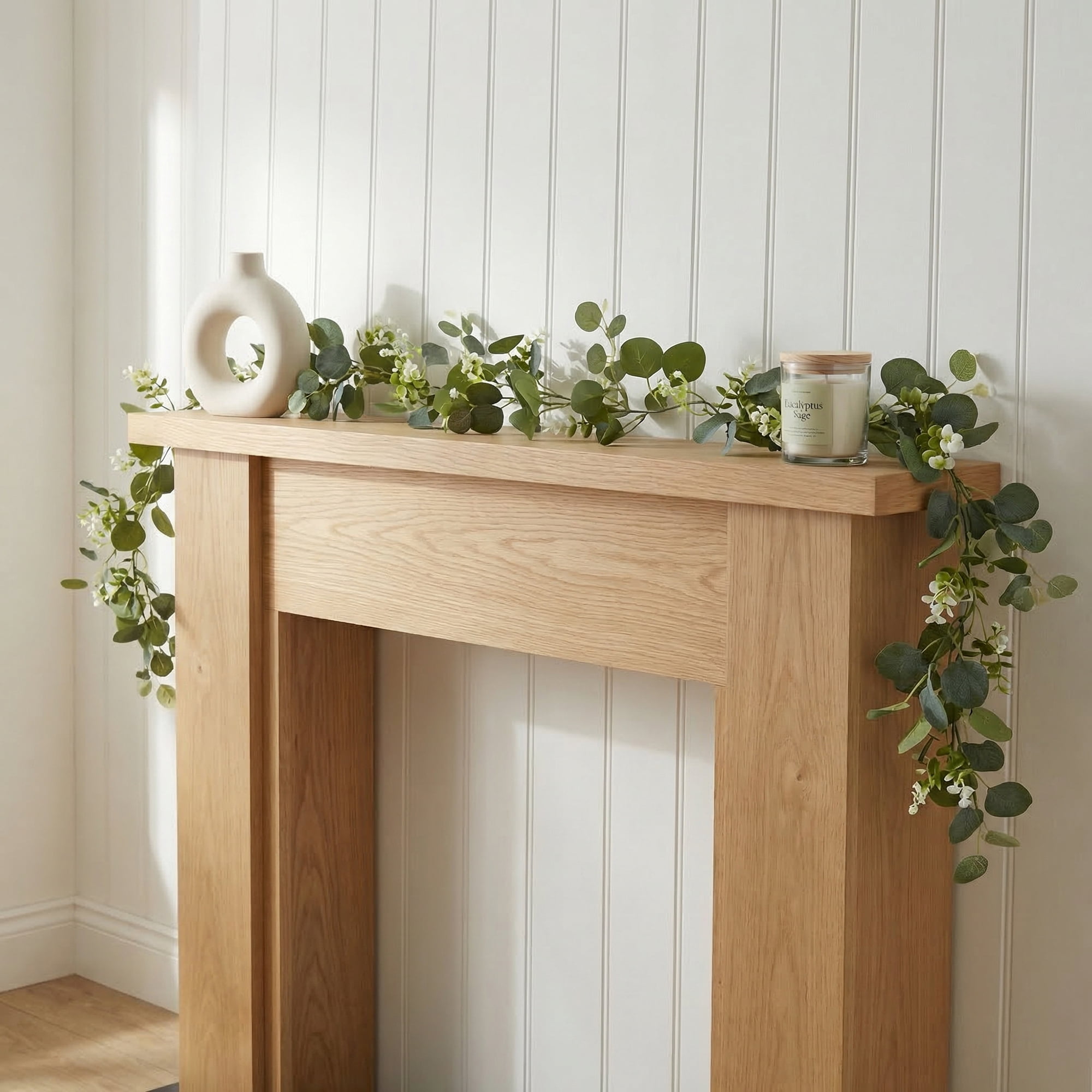 Unique Bargains 4Pcs Artificial Eucalyptus Garland Faux Runner Rose Waterweed Vine 71inch