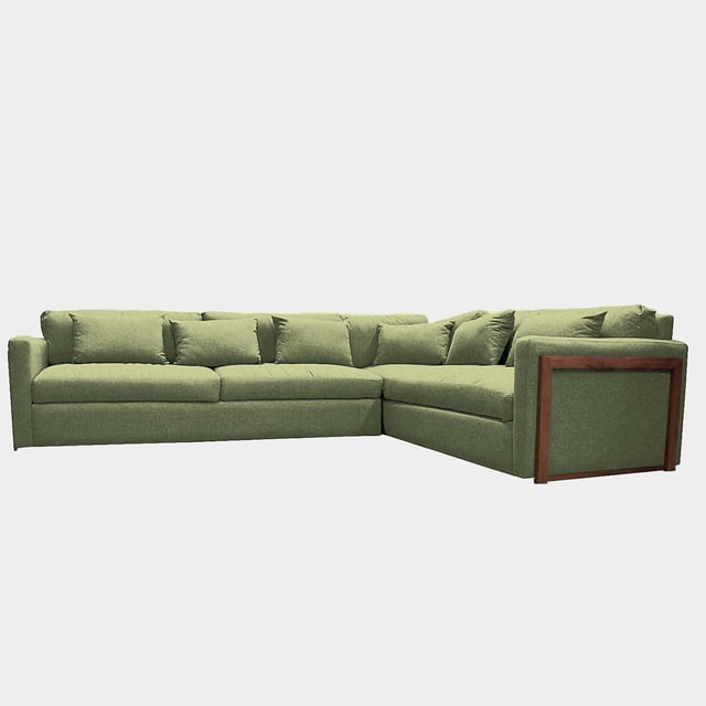 Sala Esquina Zahara Invertida Curri Verde - DC Inlab Muebles Modelo D