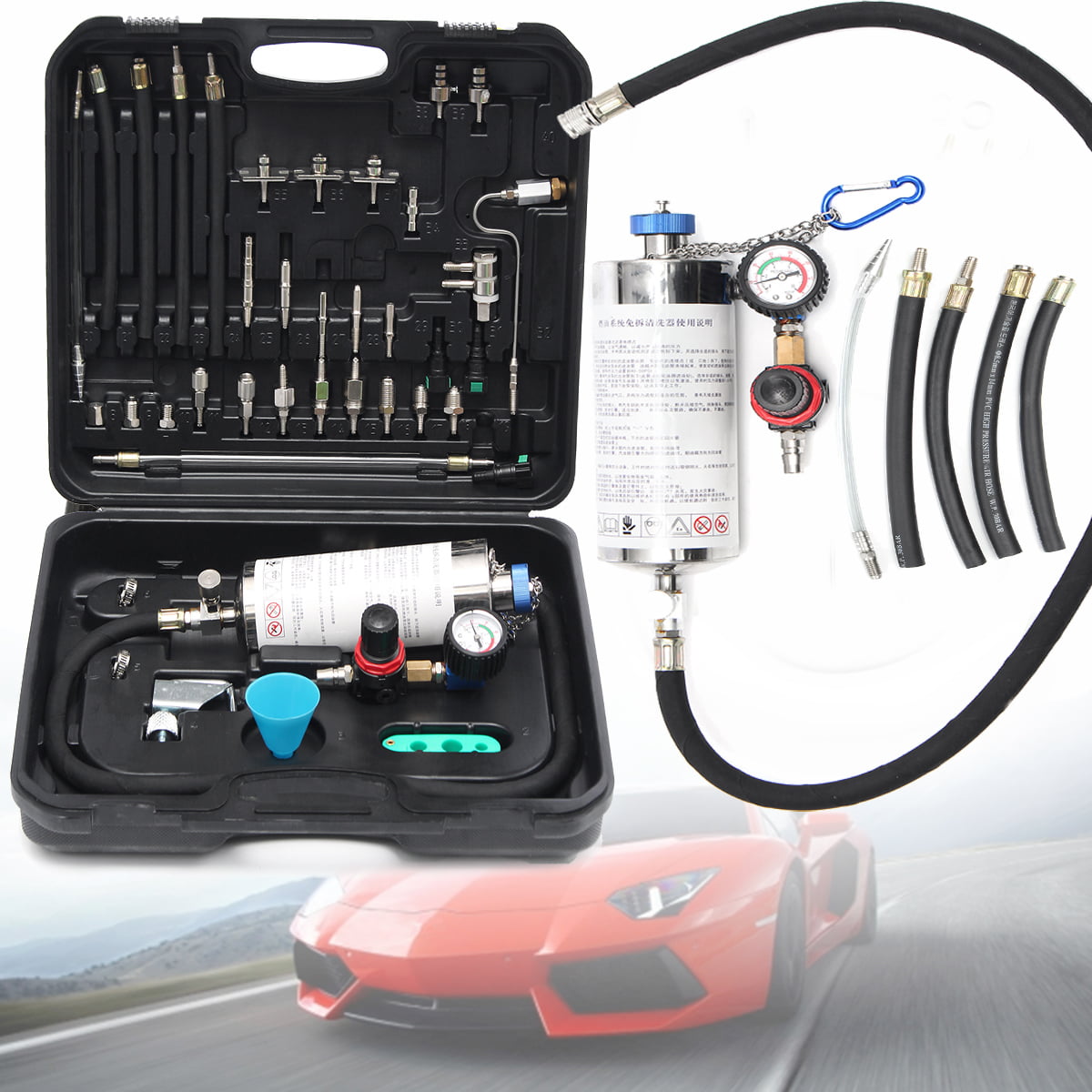 US Automatic Non-Dismantle Injector Cleaner & Tester Fuel System for Petrol Car