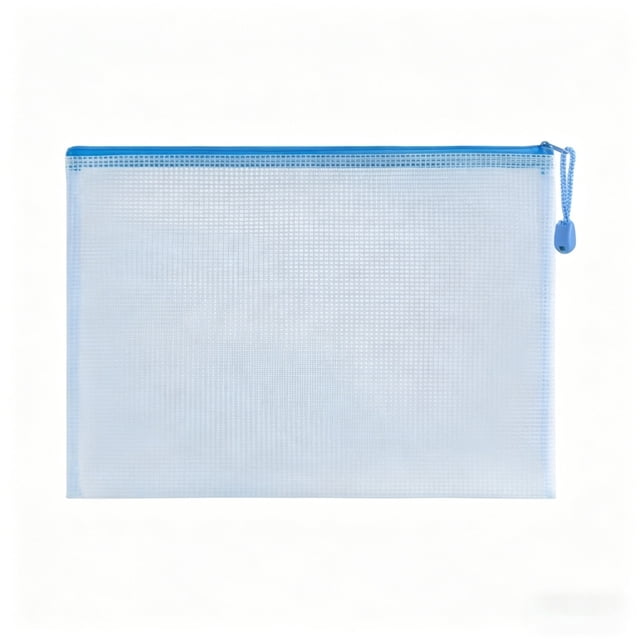 Mesh Zipper Pouch File Organizer A4 Waterproof Document Bag for Stationery Office Home and Travel Storage