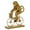 Gold Solid Monkey Animals 7" x 2" x 9", variant on 11", 9", 7"H Gold Polystone Monkey Sculpture, by DecMode (3 Count)
