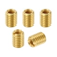 thumbnail image 1 of Unique Bargains Laiton Fileté Réparation Insert Écrou, 5 Pcs M6x1 à M4x0,7 Manchon Filetage Réducteur Vis Réducteur 8mm, 1 of 7