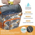 thumbnail image 2 of Tropical Palm Leaf Backpack Cooler, Leakproof Insulated Cooler Bag with Hawaiian Floral Design for Outdoor Use, 2 of 6
