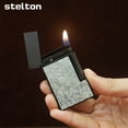 thumbnail image 4 of Kerosene lighter, Top Metal Pocket Lighter Daily Use, Sold Without Fuel.,SKU00955-蓝焰星语, 4 of 15