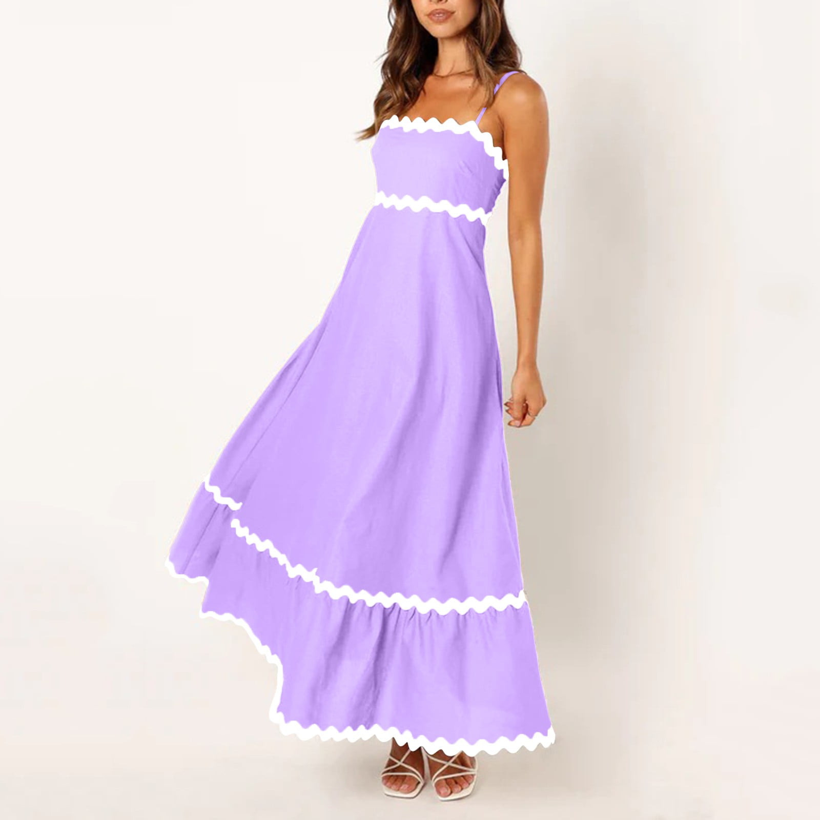 knee length dresses for ladies Lavender Zip Up Midi Dress - All Dresses main image 1