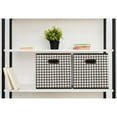 thumbnail image 6 of Household Essentials Fabric Storage Bins 6 Piece Set, Houndstooth White and Black, 6 of 6