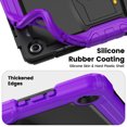 thumbnail image 6 of XYX for Samsung Galaxy Tab A9+ Plus Case 11 inch (Model: SM-X210/X216/X218), 3in1 Heavy Duty Shockproof Tablet Case with Stand, Shoulder Strap, Purple, 6 of 7