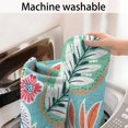 thumbnail image 5 of Green Pioneer Flower and Leaf Bathroom Rugs Mat,Non Slip Microfiber Bathroom Rug,Rubber Backing,Soft Bathroom Mats for Bathroom Floor,Tub and Shower,17x27in(43x68cm), 5 of 5