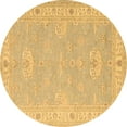 thumbnail image 1 of Ahgly Company Indoor Round Oriental Brown Traditional Area Rugs, 5' Round, 1 of 4