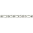 thumbnail image 2 of Solid 925 Sterling Silver Men's 4.5mm Figaro Anchor Mariner Chain Necklace - with Secure Lobster Lock Clasp 18", 2 of 6