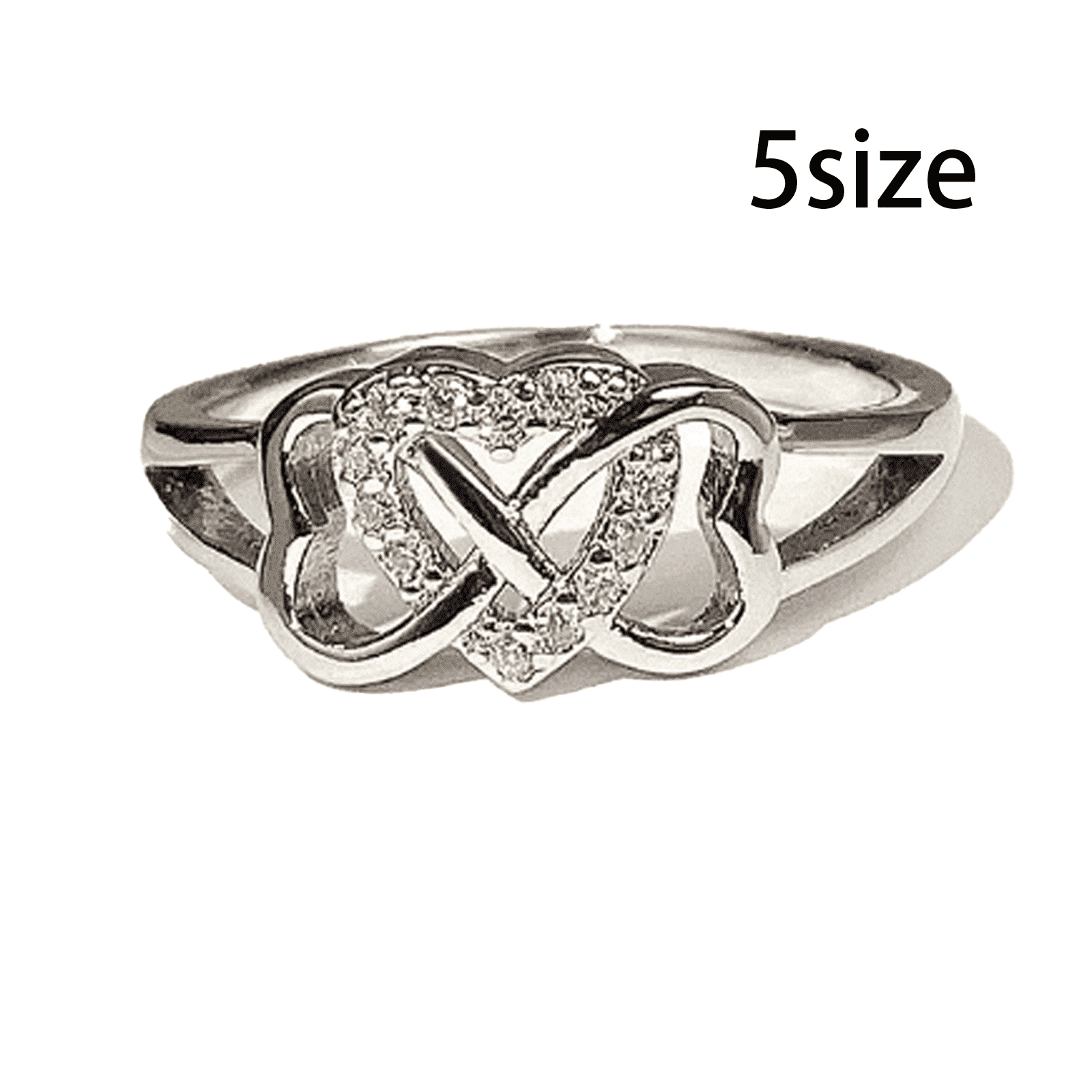 DESIGNICE 2026 New Rings for Women Comfortable Promise Ring Entangled Wedding Ring Size 5 for Engagement Commitment Anniversary Wedding Daily Wear.