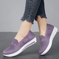 thumbnail image 2 of Abomasnow Womens Cloth Knit Slip‑On Breathable Walking Sneaker Shoes Casual Workout Running Going Out Shoes, 2 of 9