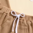thumbnail image 4 of Xudanell Boy Baby Sleeveless Clothes Kids Jogging Lace up Shorts Suits Toddler Suit for Boys 6-12 Months, 4 of 8