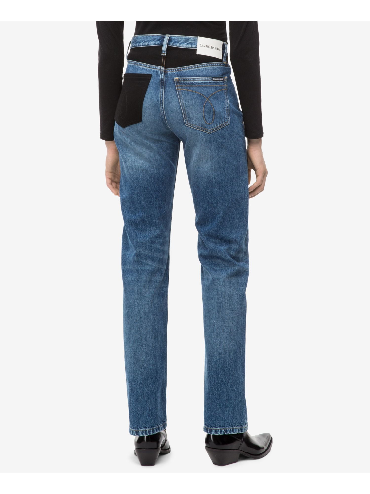 calvin klein women's straight leg jeans
