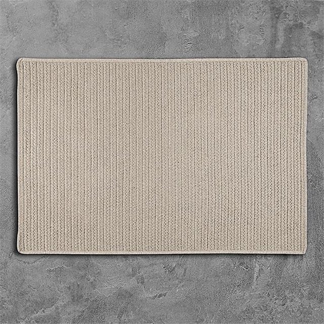 Colonial Mills Rug LS14R036X060S 3 x 5 ft. Sunbrella Solid Braided Rug Ash