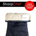 thumbnail image 4 of SharpChef Heat and Slip Resistant Silicone Oven Mitt and Pot Holder Set, Soft Cotton Lining, Waterproof, BPA-Free - Blue, 4 of 6