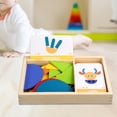 thumbnail image 4 of Bloques de madera con patrones clásicos, juguetes educativos Montessori Tangram para niños 87 piezas, 4 of 7