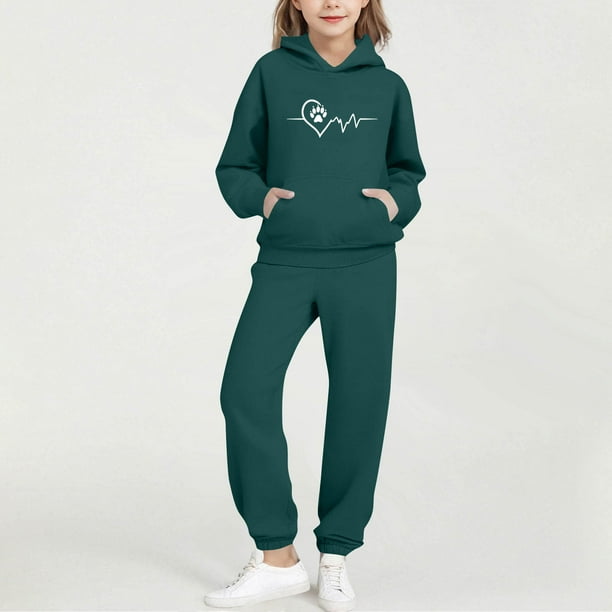 Cowsor Little Girls Outfits 2 Piece Toddler Long Sleeve Sweatshirt Leggings Pants Clothing Set