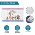 thumbnail image 5 of Zoo Panda Giraffe Brown Bear Placemats Set of 6,Wipeable Washable Table Mats for Dining Tables, Colorful Striped Balloon Place Mats for Kitchen Event Party Tabletop Decor, 5 of 9
