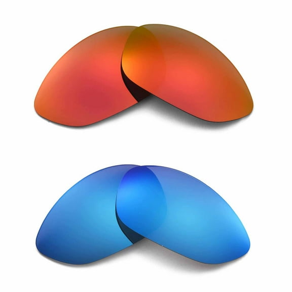 New Walleva Polarized Fire Red Ice Blue Replacement Lenses For Oakley XX/Old Twenty (before 2011 version) Sunglasses