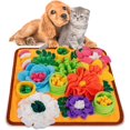 thumbnail image 1 of Snuffle Mat for Dogs, Sniff Mat Slow Feeding Mat for Small Pets Cats, Rabbits - Help Stress Relief and Training - Stimulate Your Pet's Foraging Skills! (Orange), 1 of 6