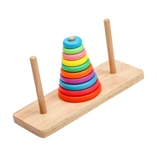 Anillos de Colores para Apilar, Juguete Interactivo para Niños de 18 Meses y 2 Años diez