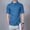 Blue, variant on Men's Sports Shirts Men's Short-sleeved Cotton And Hemp Resistant Stand Collar Lapel Slim T-shirt Bottom Shirt Fashion Sports Casual Shirt Tops Daily Top Blouse