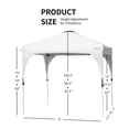 thumbnail image 2 of Patiojoy Tente à Baldaquin 8' x 8' Réglable en Hauteur Auvent Commercial Instantané avec Sac à Roulettes Portable Blanc, 2 of 10