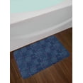 thumbnail image 2 of Abstract Bath Mat, Symmetrical Dots and Roses in Dark Tones Illustration Pattern, Plush Bathroom Decor Mat with Non Slip Backing, 29.5" X 17.5", Dark Violet Blue and Multicolor, by Ambesonne, 2 of 2