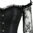 thumbnail image 4 of Grebrafan Womens Corset Top Renaissance Bustier Black 3XL, 4 of 5
