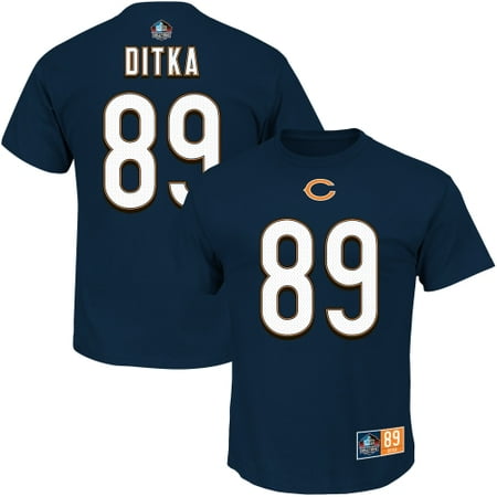 - Mike Ditka Chicago Bears Majestic Hall of Fame Eligible Receiver II Name & Number T-Shirt - Navy Blue