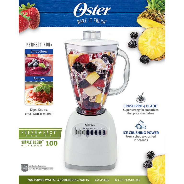 Oster® Classic Series Blender with BPA-Free Plastic Jar, Black