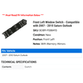 thumbnail image 2 of Front Left Window Switch - Compatible with 2007 - 2010 Saturn Outlook 2008 2009, 2 of 2