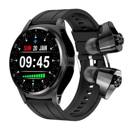 Smart Watch TWS Earphones 2 in 1 Fitness Tracker Make/Answer Calls Fitness Tracker NFC Message Push