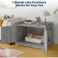 thumbnail image 4 of Royalbelle Smoke Gray 31.5 Inch Wooden Cat Litter Box Enclosure, Hidden, 4 of 9