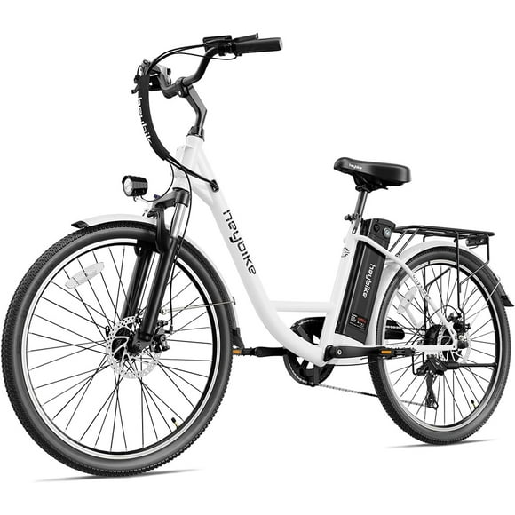 Heybike Cityscape Electric Bike 350W Electric City Cruiser Bicycle Up to 40 Miles Removable Battery, 7-Speed and Dual Shock Absorber Bicycles, 26" Electric Commuter Bike for Adults