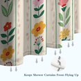 thumbnail image 6 of Pioneer Flower Floral Print Pattern Shower Curtain 84"x72" ,Bathroom Decorative Shower Curtains Set with 12 Hooks,Modern Waterproof Washable Shower Curtain, 6 of 6