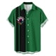 thumbnail image 2 of Ceisia Men's Summer Casual Loose Fit Short Sleeve Turndown Collar Shirt Green Black Stripe Bowling Print 4-Way Stretch Fabric Purple XXL Gifts, 2 of 6