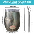 thumbnail image 5 of 12oz Stainless Steel Insulated Wine Tumbler with Lid and Straw – Double Wall Vacuum Mug for Hot & Cold Drinks, 304 Steel Interior, Sweat-Free Design, 5 of 5