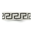thumbnail image 5 of Sterling Silver Antiqued Greek Key Ring, 5 of 6