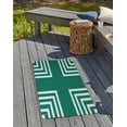 thumbnail image 3 of 24" 36" Simply Daisy Corner Stripes Modern & Contemporary Chenille Area Rug, Kelly Green, 3 of 4